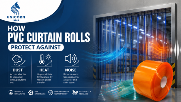 How PVC Curtain Rolls Protect Against Dust, Heat & Noise